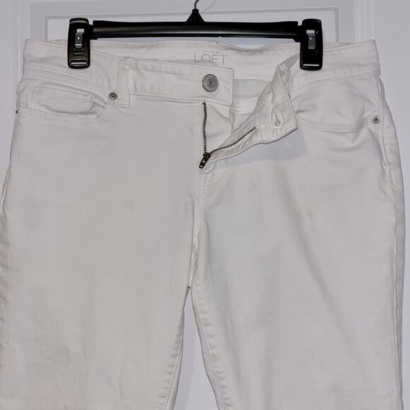 LOFT Soft White Mid-Rise Modern Crop Jeans - Picture 4 of 11